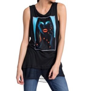 Reebok Chic Fitness Dance Long sleeveless versatile eye-catching fun tank top